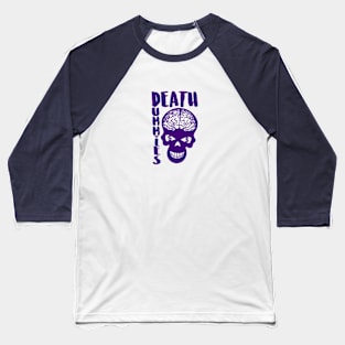 Purple Death Dummies Skull Baseball T-Shirt